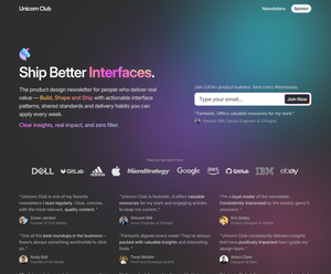 Newsletter for Product Designers