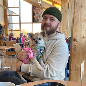 Another photo with a dog